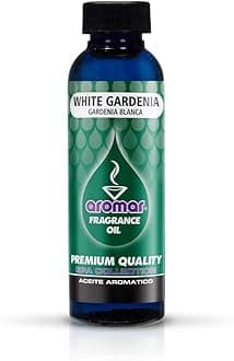 AROMAR Premium Fragrance Oil, White Gardenia 2oz. Bottles. Long Lasting Aromatic Scent, Fresh and Revitalizing Aromatherapy for Living Room, Bedroom, and Kitchen
