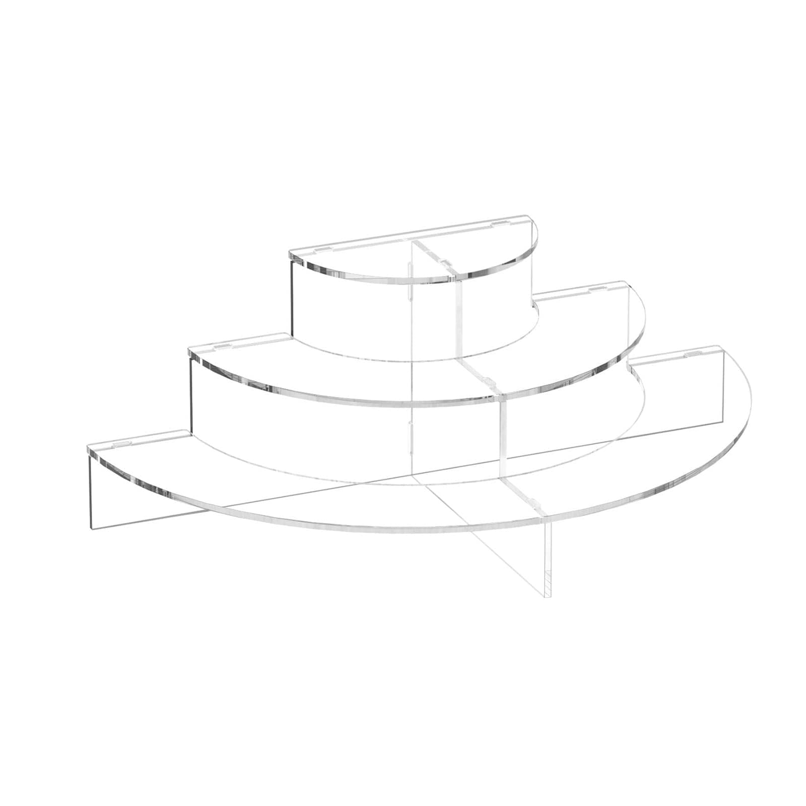 KASTWAVE Acrylic Risers Display Stand, Cupcakes Dessert Table Display Stands, Thickened To 5mm Acrylic Food Display Stands, for Collectibles Display, Jewelry, Food, Cupcake, Dessert Risers Shelf