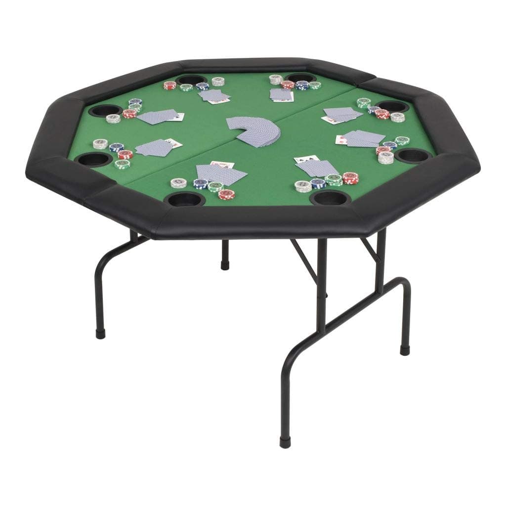 Festnight Gaming Classic 8-Player Table 2 Fold Octagonal Green