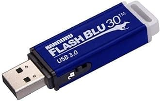 Kanguru FlashBlu30 – 16GB USB Flash Drive – Physical Write Protection Switch - Super Fast USB 3.0