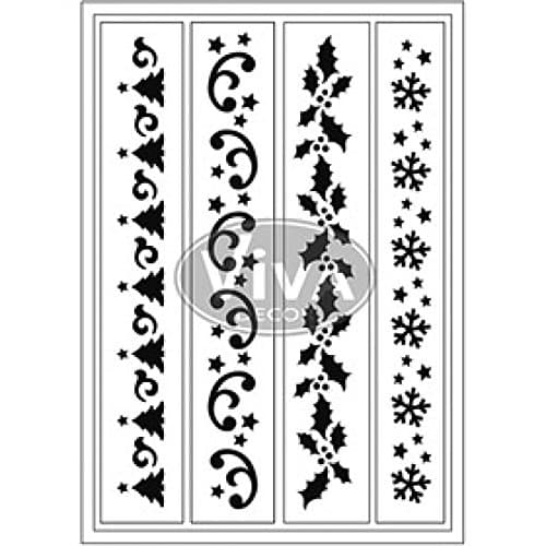 Viva Décor 400401100 Christmas Border Flex Stencil Set