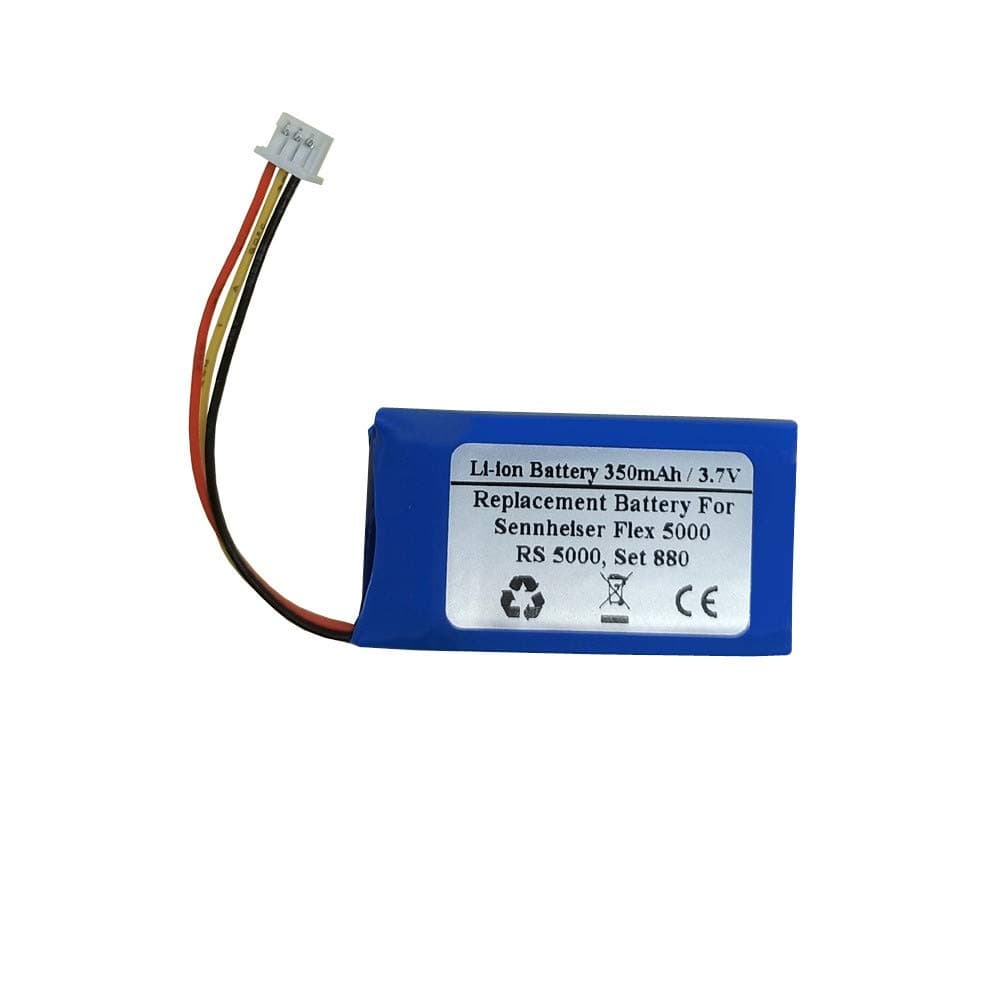 3.7V 350mAh Replacement Battery for Sennheiser Flex 5000, RS 5000, Set 880 Digital Wireless Headphones, AHB571935PCT-03, BAP 800