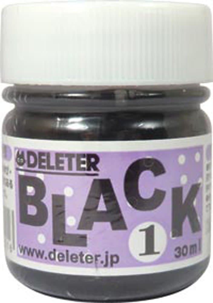 Deleter Manga Ink, Black 1, Basic Black Ink for dip pen & brush, Semi-gloss finish, 30ml/bottle, 1 Bottle (341-0001)