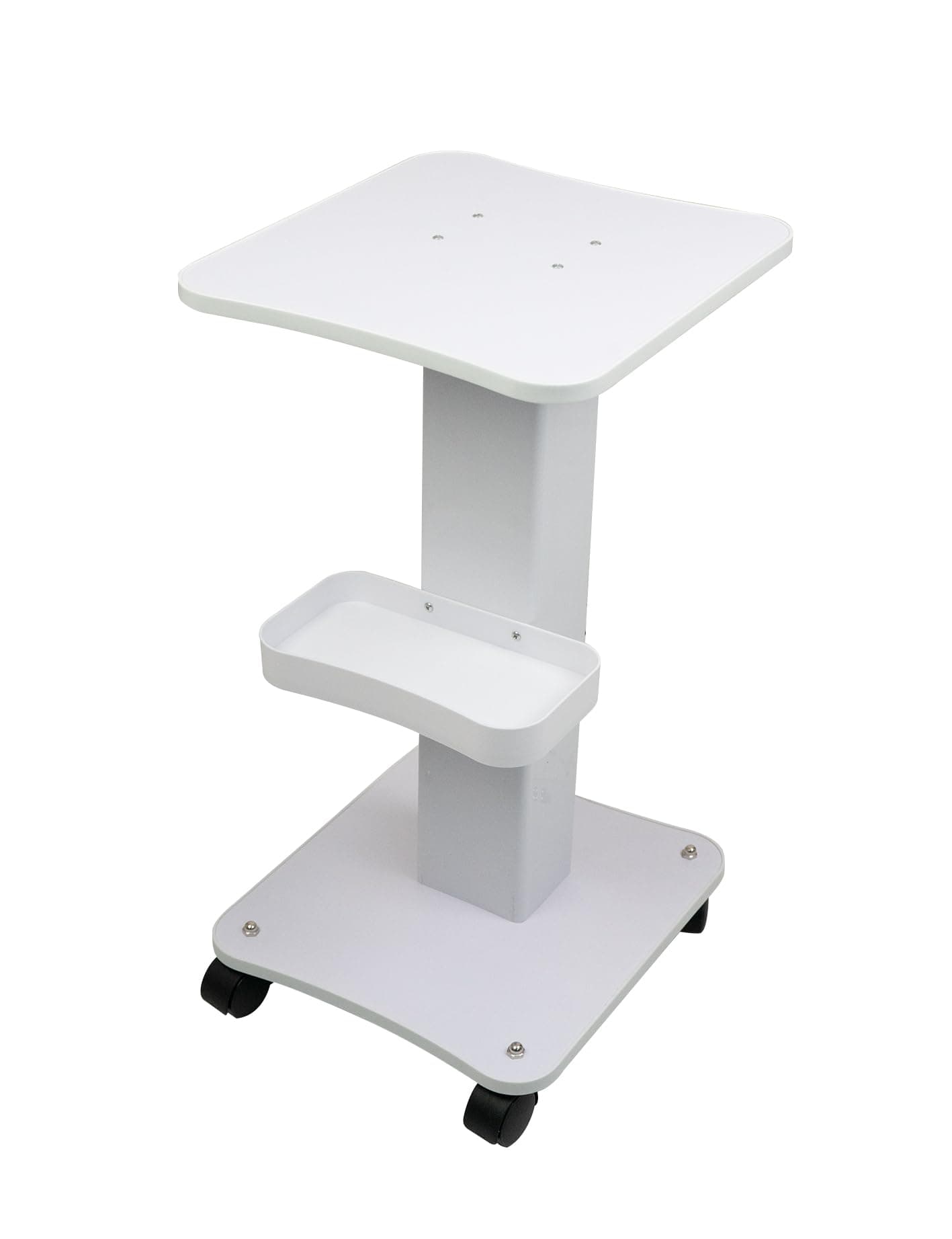 Multi-Function Hydra Facial Machine Beauty Cart - Rolling Trolley Stand with Handle, Wooden Tray, and Lockable Wheels - 360° Free Rotation for Beauty Clinic Salon Spa Equipment