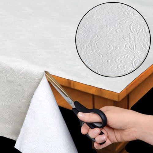 Home Bargains Plus Quilted Heavy Duty Table Pad Protector with Flannel Backing, Cut to Fit, Heat Resistant, Wipe Clean, Protects Table from Spills and Scratches, White, 52” x 70” Rectangle