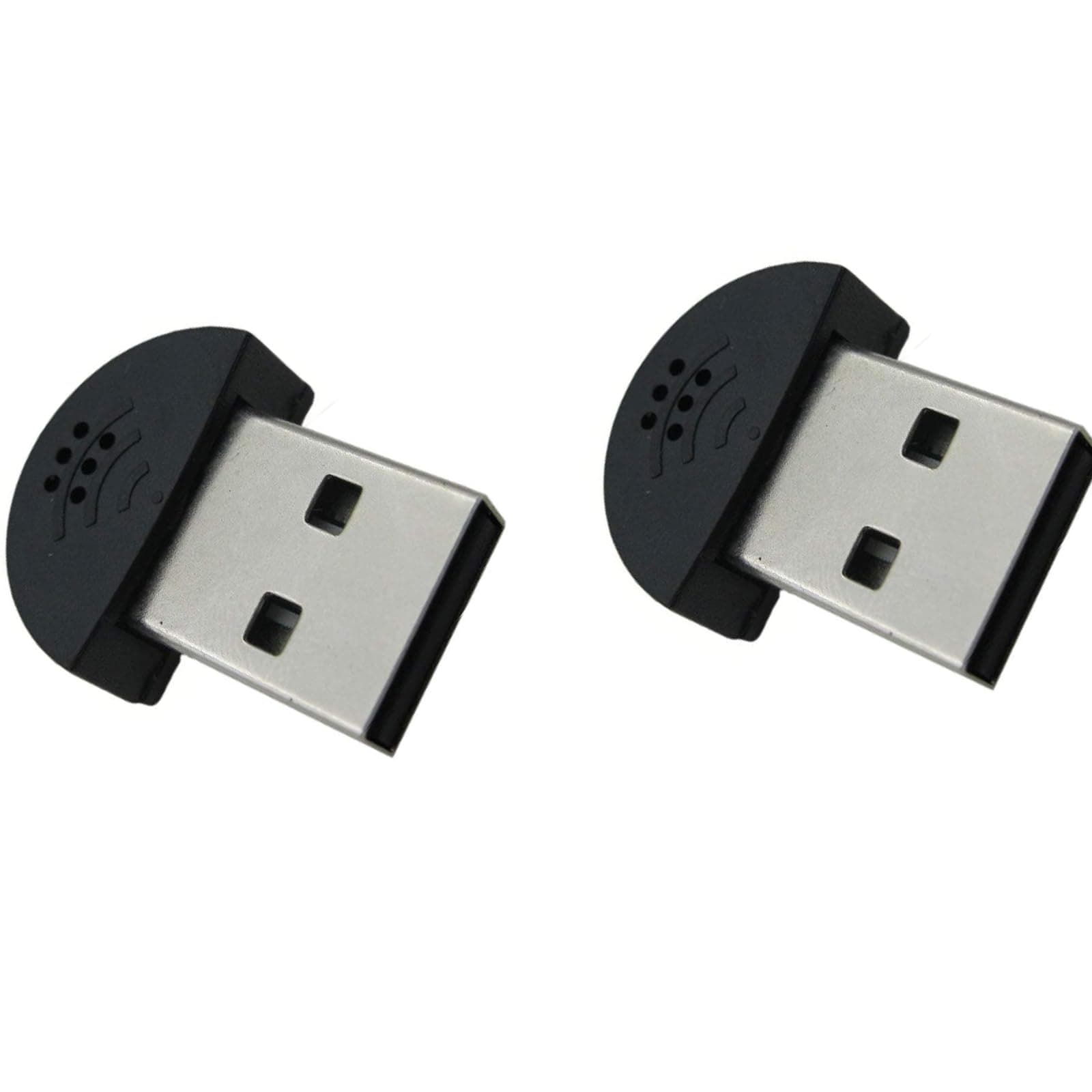 2 Pcs USB 2.0 Mini Microphone for Raspberry Pi 5 4 Model B, Module 3B+, Laptop/Desktop PC Plug and Play for Skype, MSN, Yahoo Recording, YouTube, Google Voice Search and Games