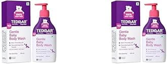 Tedibar Rich Moisturising Baby Body Wash 250ml with Skin Friendly PH | 100% Soap & Alkali Free | Prevents Dryness & Rahses | Dermatologically Tested | - By Torrent Pharma (Pack of 2)