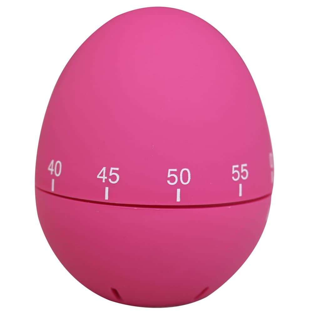 60 Minutes Soft Touch Cooking Egg Timers Mechanical Kitchen Cute Timers Egg Timer for Kids (Red)