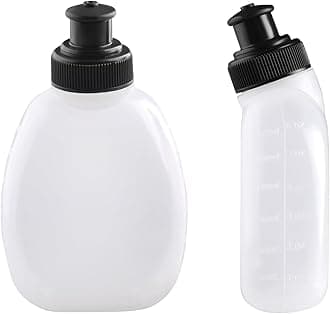 TRIWONDER Running Water Bottle Leakproof Small Hydration Flask for Sports Hiking Cycling, Fits Vest Pack Belt (PE - 175ml - 2 Pack)