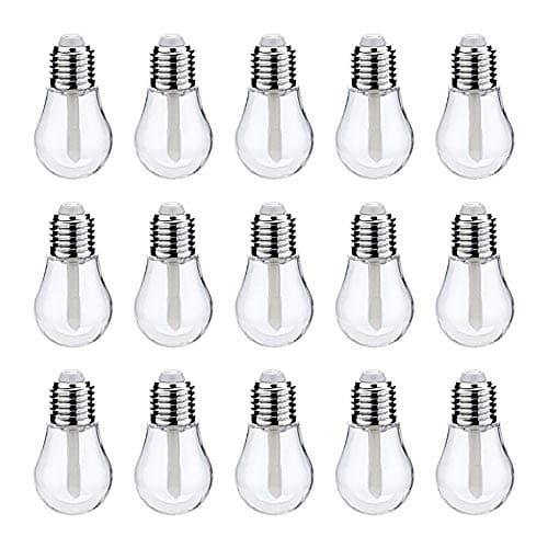 QWDLID 15 Pieces 6ml Empty Plastic Lip Balm Tubes Creative Cute Little Light Bulb Shape Empty Lip Gloss Tube Mini Refillable Lip Balm Bottles Cosmetic Containers Make Up Beauty Tools