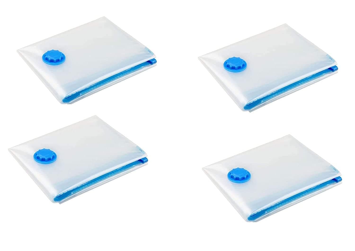 Birud Reusable Vacuum Bag pace Saver Quit Vacuum Plastic Storage Bag for Clothes, Blankets, Home & Travel (SIZE : 60 cm x 80 cm) Pack of (4)
