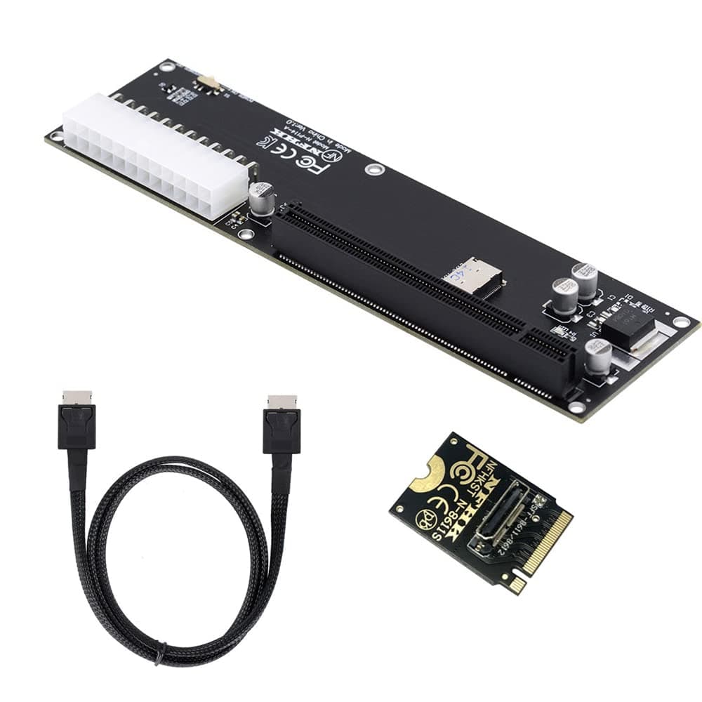 NFHK PCI-E 3.0 M.2 M-Key to Oculink SFF-8612 SFF-8611 Host Adapter for GPD Win Max2 External Graphics Card & SSD