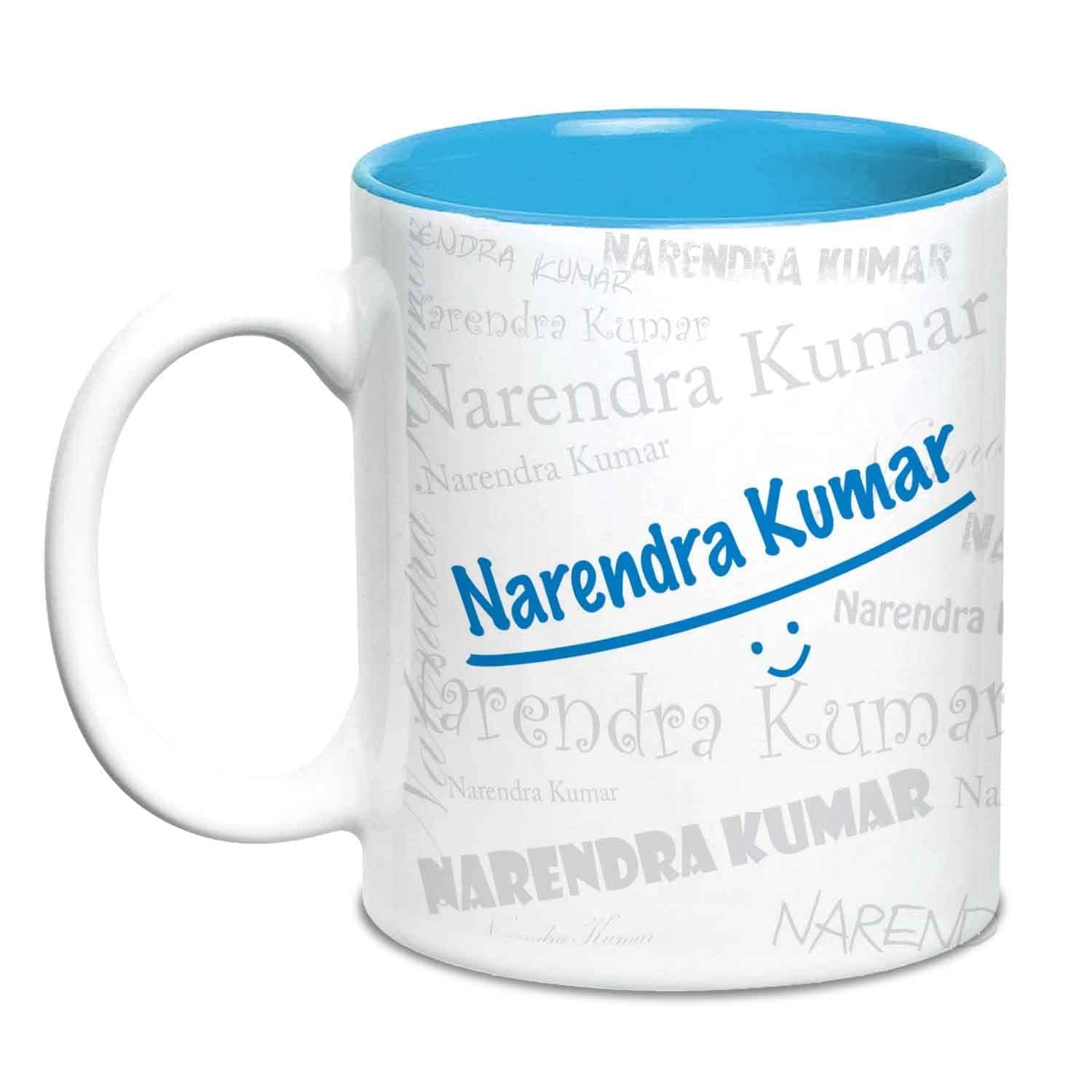Hot Muggs Me Graffiti Mug - Narendra Kumar Personalised Name Ceramic, 315ml, 1 Unit