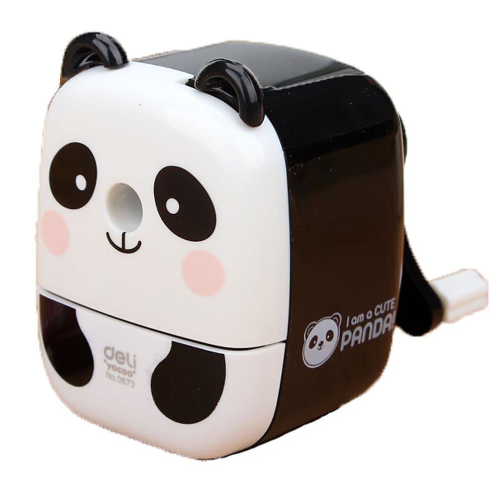 Fulla2116 Chinese Cute Panda Hand Rotating Pencil Sharpener (White)