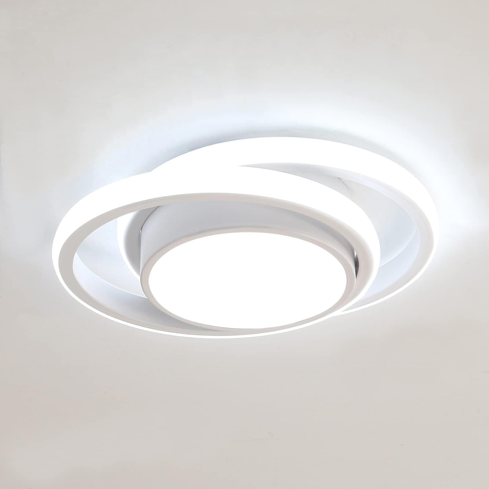 Comely LED Ceiling Lights, Modern LED Ceiling Lights 32W 2350LM, Cool White 6500K, Round Ceiling Lighting for Bedroom Hallway Balcony Corridor (White) (Dia 27cm)