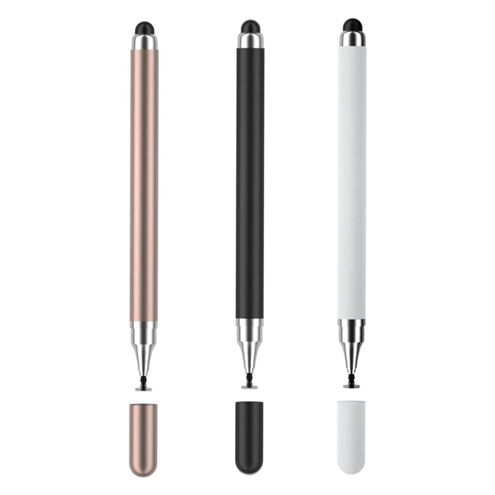 2-in-1 Stylus Pen for Touch Screen, 3pcs High Precision Universal Stylus Pen for iPad Compatible with Apple, iPhone, iPad, Android, Microsoft Tablets, Phones