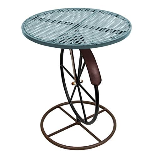 Red Carpet Studios Round Metal Garden Table (Blue)