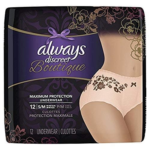 Always Discreet Boutique, Maximum Protection, Small/Medium, (Pack of 2)