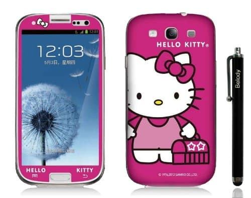 Belody (TM) Beautiful Colorful Hello Kitty Screen Guard Screen Protector Decals Sticker for Samsung Galaxy SIII I9300 / S3