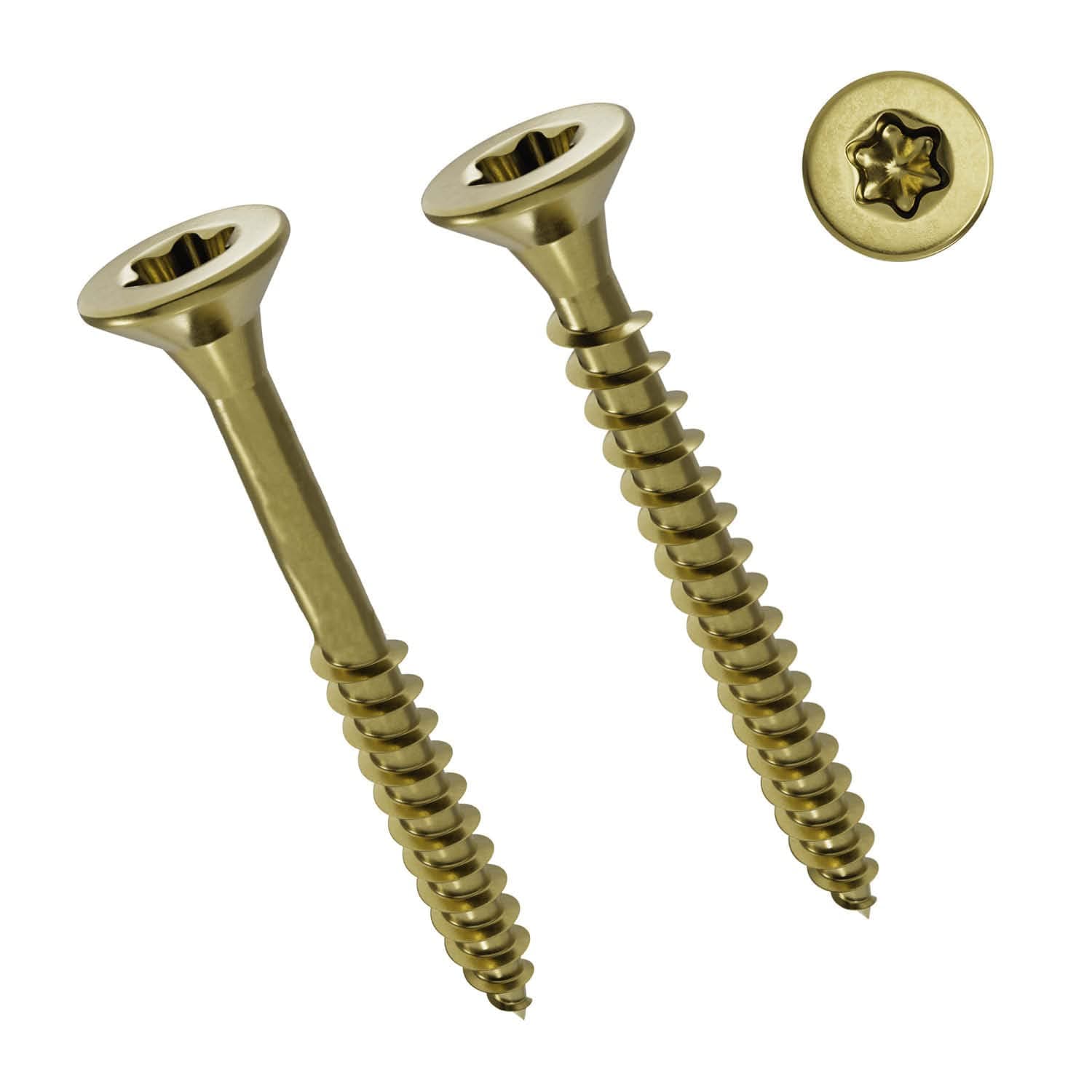 PARCO Chipboard Multi-Purpose Screws 4,0 x 40 mm, Countersunk, Partial Treaded, Yellow galvanised, TORX, Pack of 500