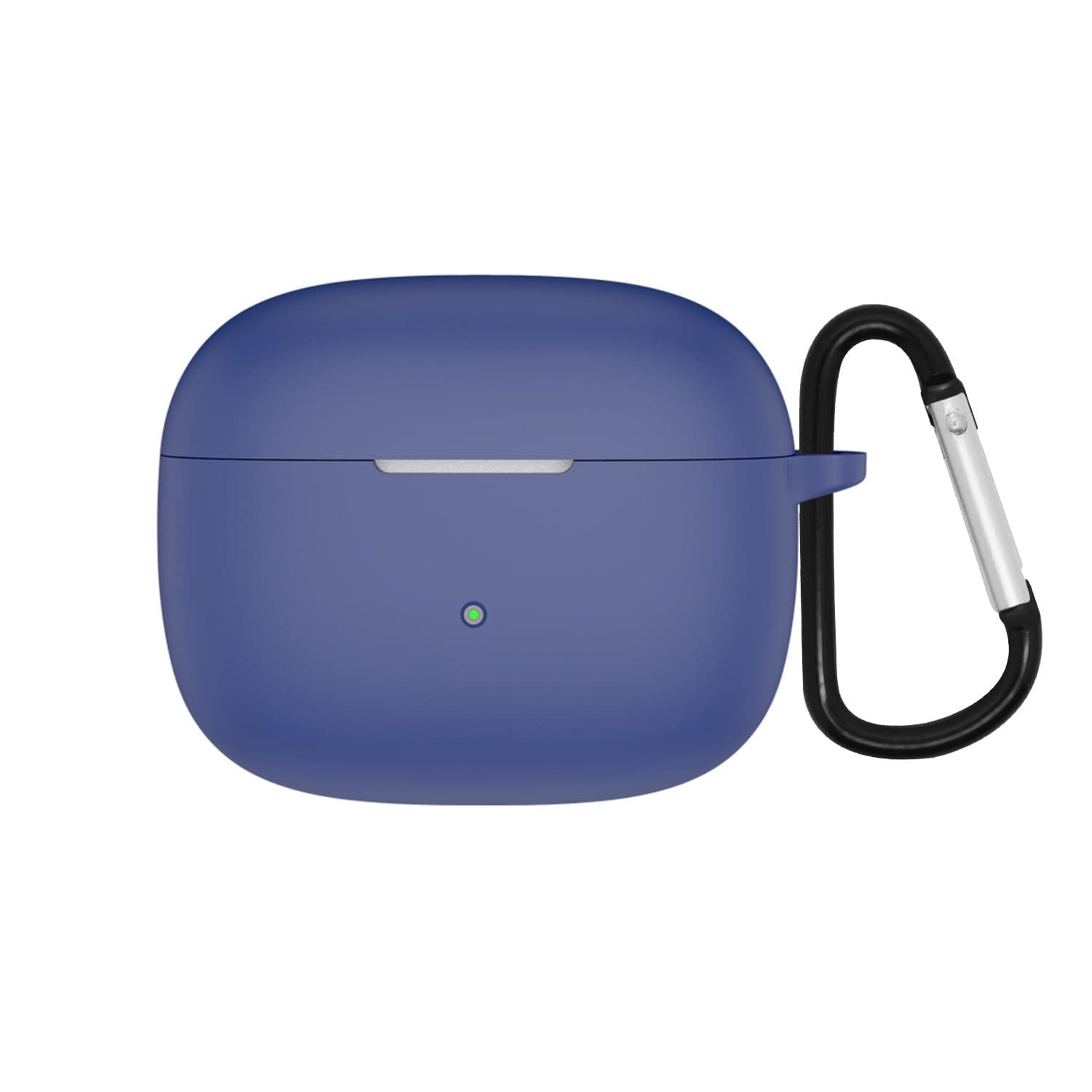 EDMVND Replacement Case Compatible With Bowers & Wilkins PI8, Soft Silicone Earbuds Cover Skin With Clip Hook (Navy Blue)