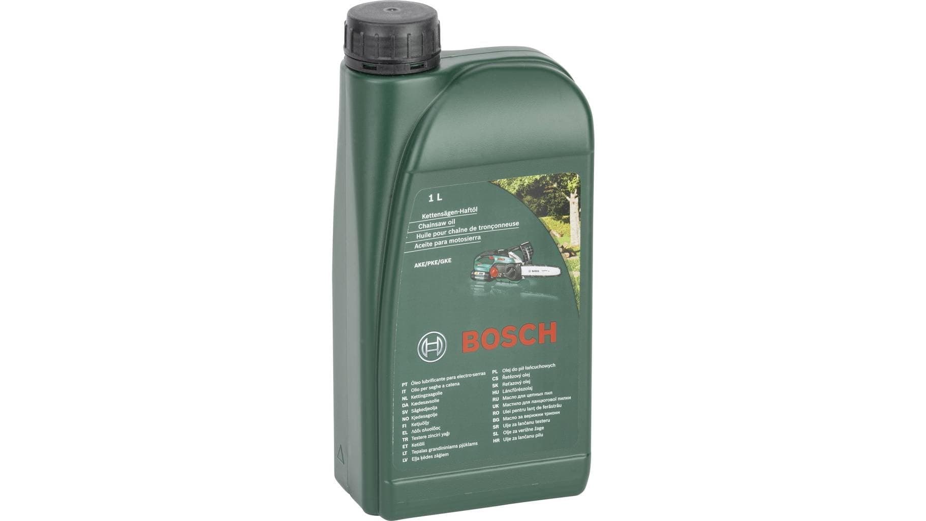 Bosch Chainsaw Oil for Bosch AKE Chainsaws (Biodegradable, 1 L)
