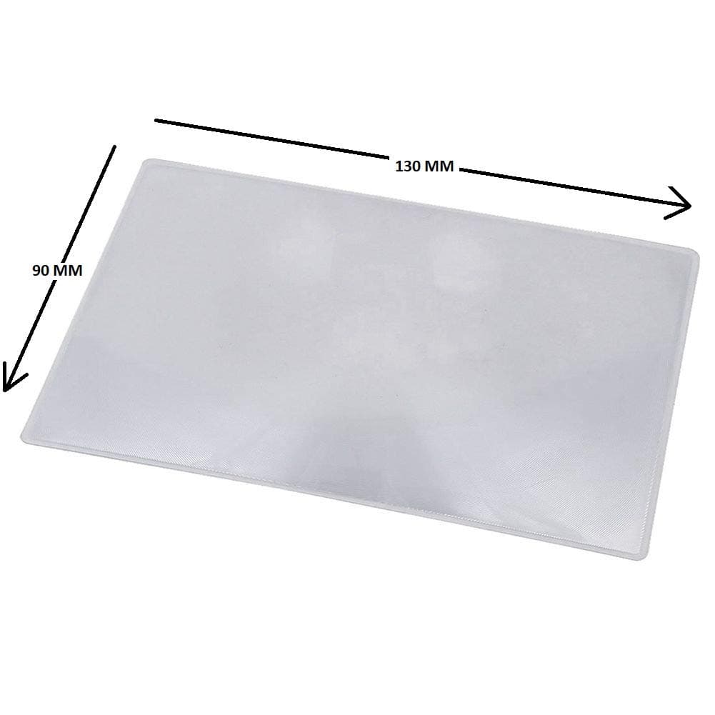 Dolphin 5 Pcs Postcard Size Flexible Plastic 3X Magnifier Sheet/Fresnel Lens (Pack of 5)