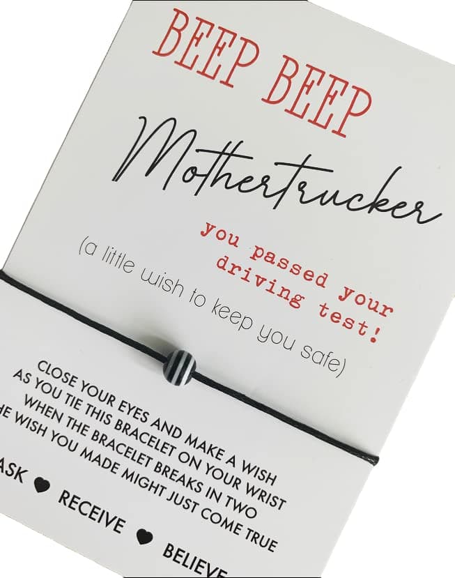 Gift for passing your driving test | Driving test gift | Driving test wish bracelet | Safe driving gift