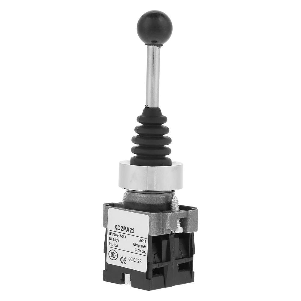 Joystick Switch AC 380V DC 220V 2NO Momentary 2 Position Joystick Switch Spring Return Joy Stick XD2PA22CR