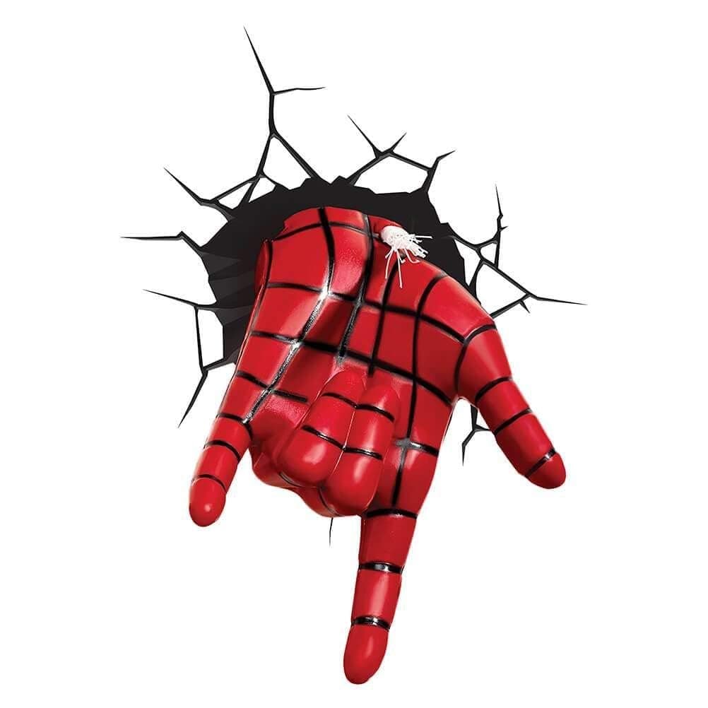 Marvel 3D Light Fx Spiderman Hand Wall Decor, Red, 816733002217