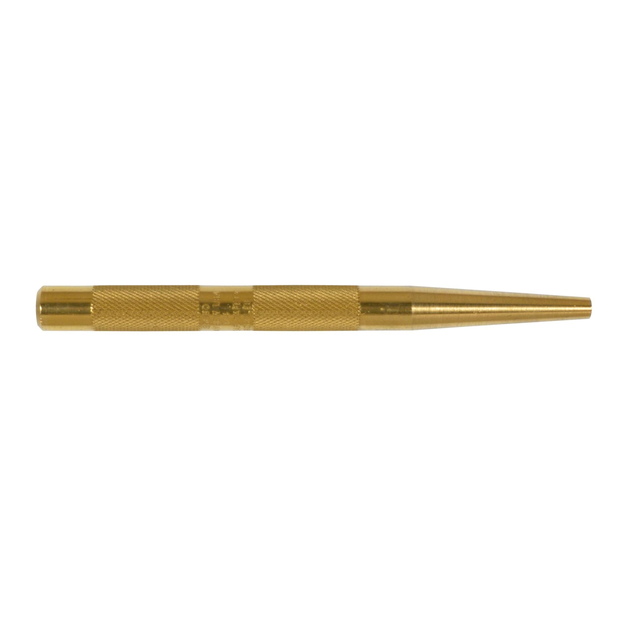 Tools 25080 Knurled Solid Punch, 1/4" x 6", Brass