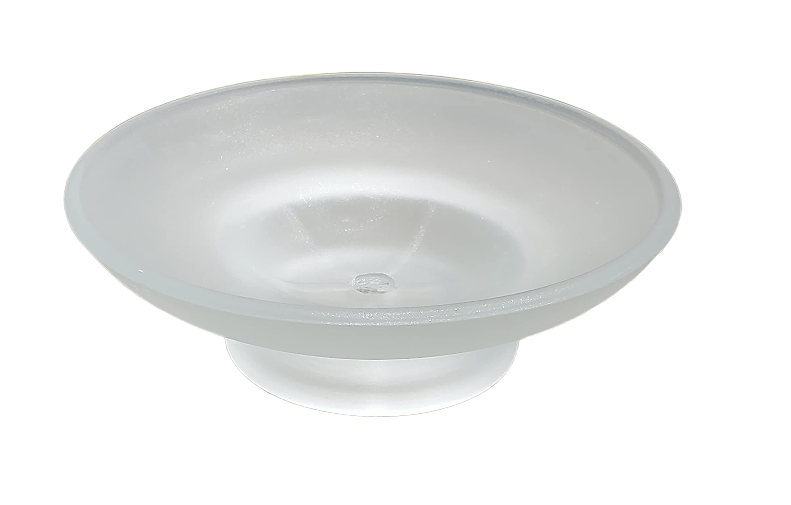 Pure Source India Glass Soap Dish for Bathroom Or Kitchen, (3.25 Inch - 2 Pie...