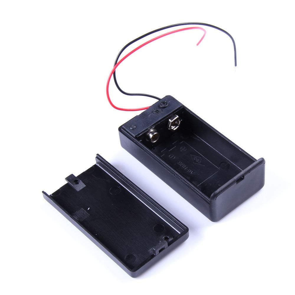 Battery Holder Box Case 9V with Wire Lead ON-OFF Switch and Cover