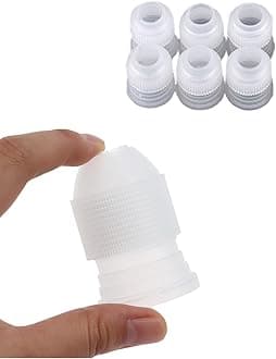 Large Couplers for Piping Bags,Easy Switching for Piping Tip 1M, 2D, 2F, 124K, 125K, 126K, 4B, 6B, 1A,2A,3A,6 Pcs