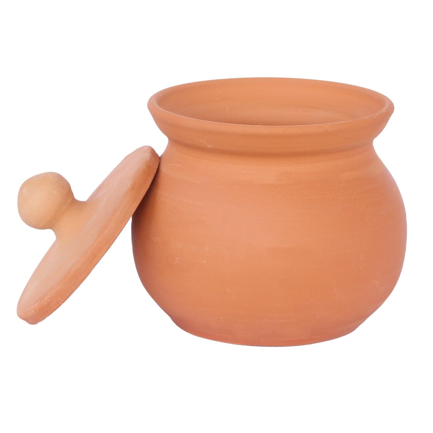 Terracotta Earthenware Curd Handi Natural Earthen Clay Cold Curd Pot 500 ML for Kitchenware Non Toxic Clay Curd Pot Handi