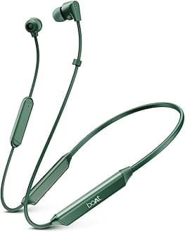 Boat Rockerz 150 Pro Bluetooth Neckband in Ear Earphones w/ 150hrs Playback, Dual EQ Modes, Crystal Bionic Sound by HiFi DSP 5, AI-ENx Technology, Dual Pairing,Beast Mode,ASAP Charge(Green)