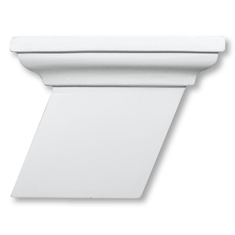 HDP Moldings 3-3/4" Height x 4-7/8" Width x 7-15/16" Depth, Polyurethane Modillion Left Pitch 5/12 (for use with modillion trim #10259)