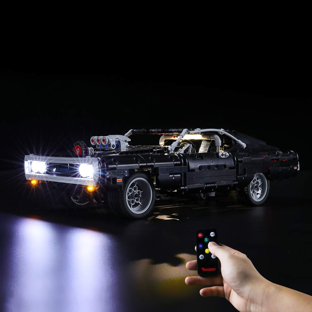 Led Lighting Kit for Technic Fast & Furious Dom’s Dodge Charger - Compatible with Lego 42111 Building Blocks Model- Not Include The Lego Set