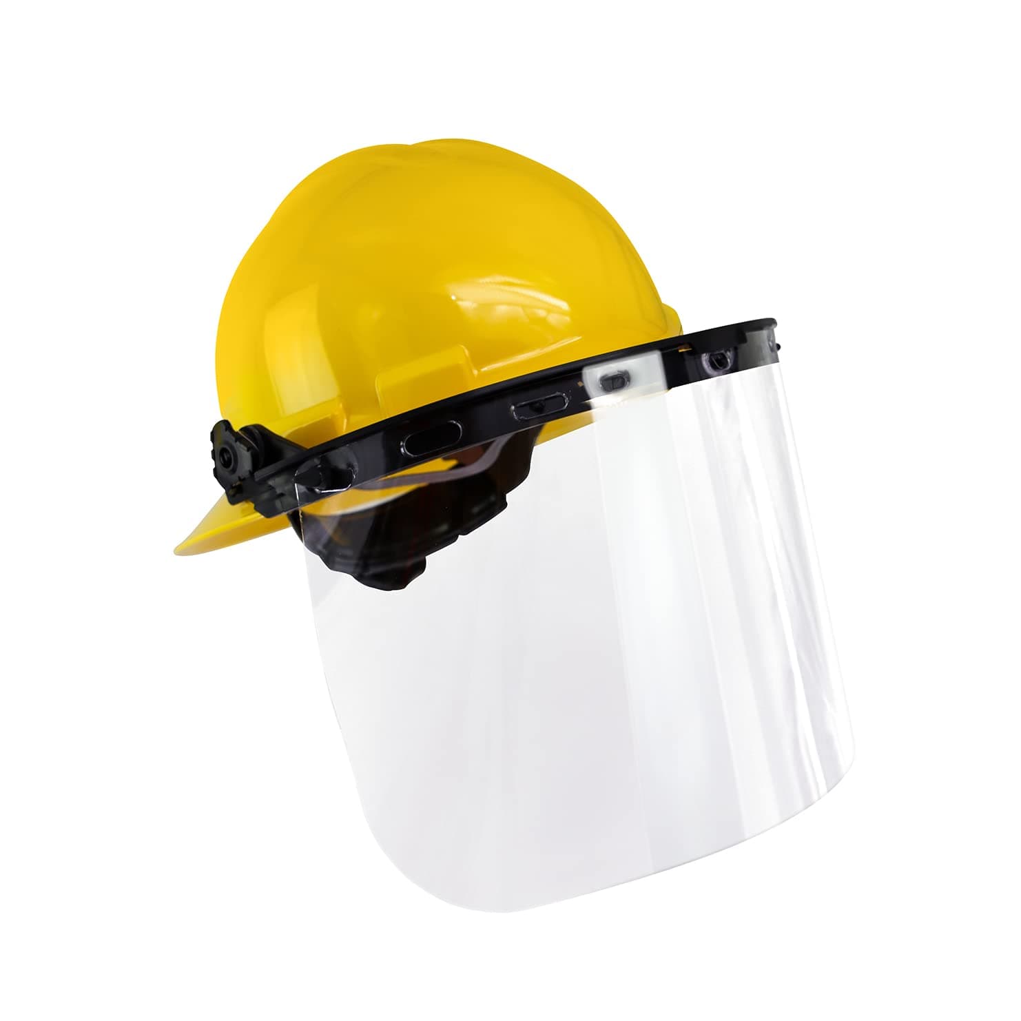 Made in US Full Brim Hard Hat with Adjustable Visor & Face Shield, OSHA/ANSI Compliant