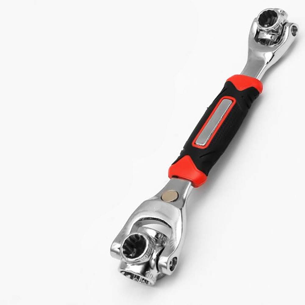 Universal Socket Wrench Tool,Adjustable 52 in 1 Spanner Tool with 360 Degree Rotating Head Multifunction Car Repair Spanner Socket Tool,8-19 mm,#Magnetic