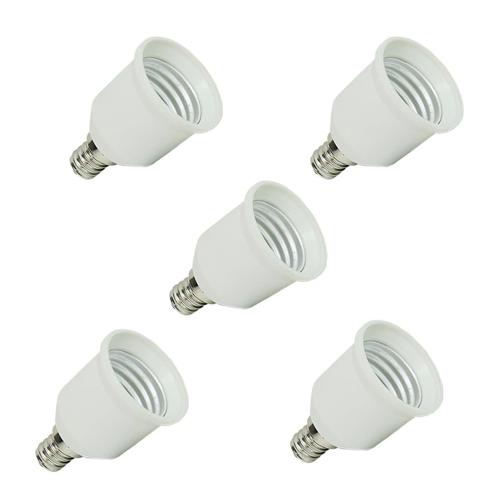 E12 to E27 Adapter Converts Chandelier base Socket (E12) To Medium Socket (E27)