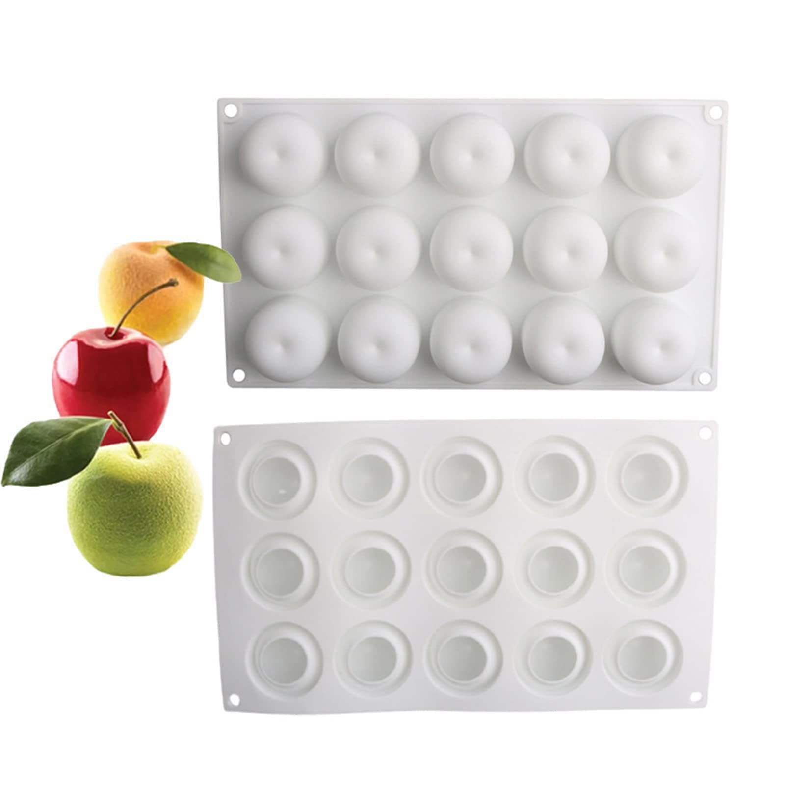 OCPO KITCHEN Apple Silicone Mold for Baking Mousse Cake, Candy, Chocolate, Fr...
