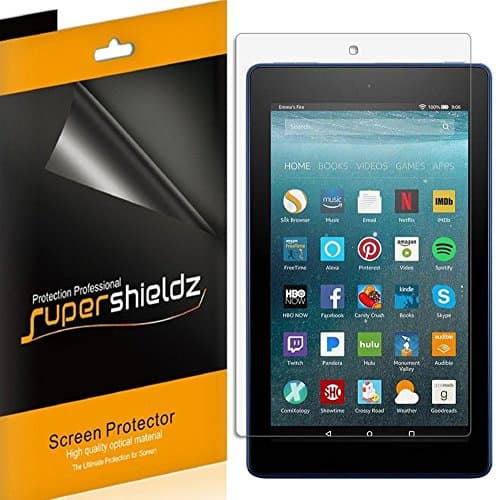 Supershieldz [3-Pack] for All-New Fire 7 Tablet 7" Screen Protector, (7th Generation - 2017 Release Only) High Definition Clear Shield - Lifetime Replacement