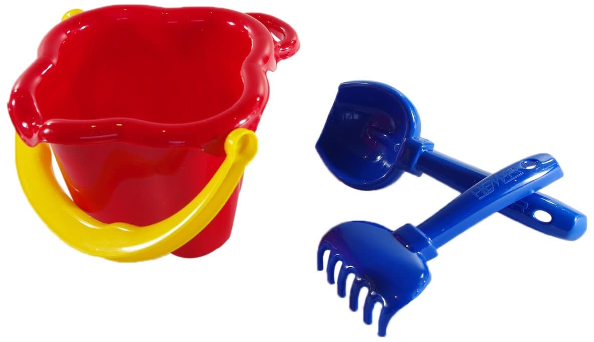 Hemar 86 Cock Mini Bucket with 3 Elements Sand Set, 18 x 18 x 15 cm