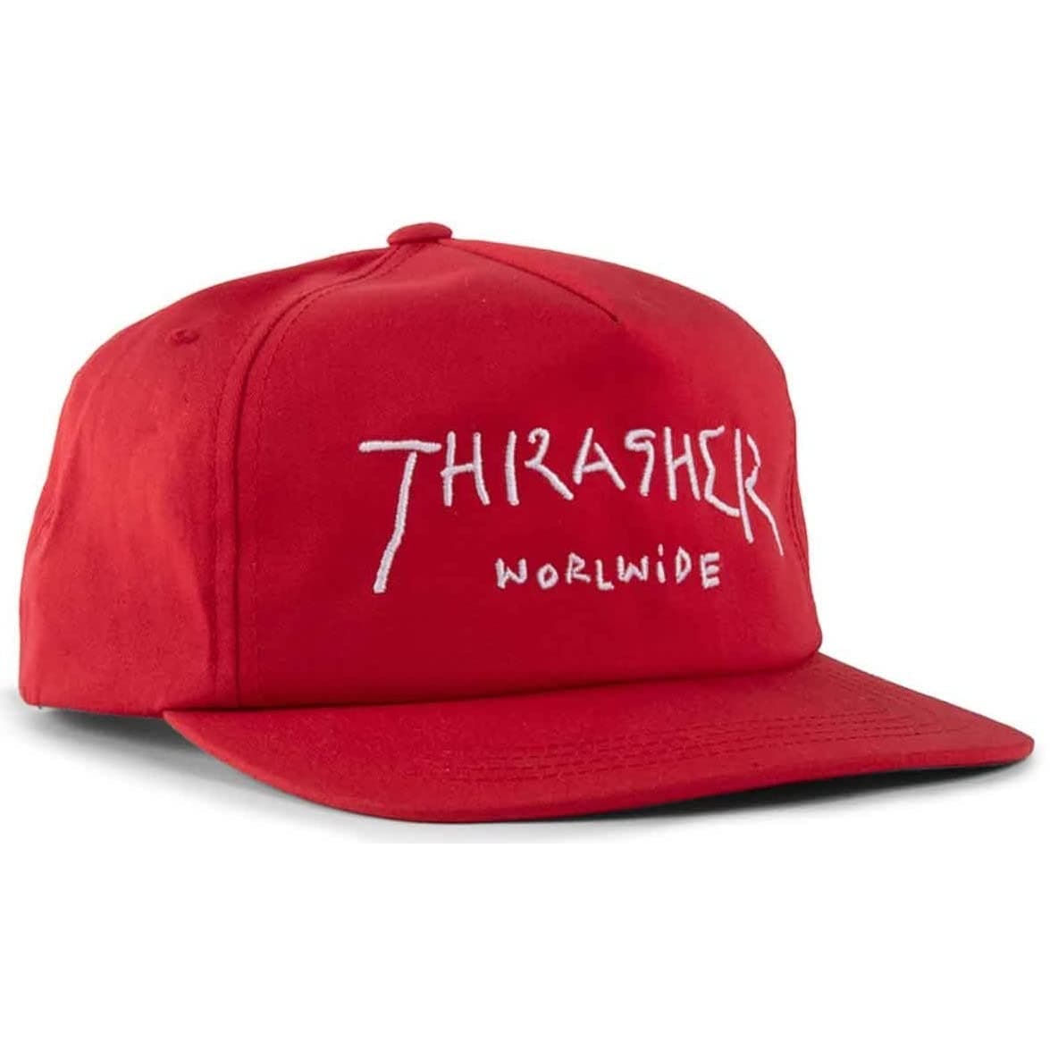 Thrasher Worldwide Snapback Hat, Red, One Size