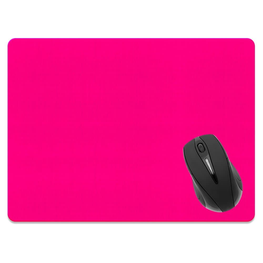 FINCIBO Extra Large (X-Large) Size Non-Slip Rectangle Mousepad, Solid Hot Pink Mouse Pad for Home, Office and Gaming Desk