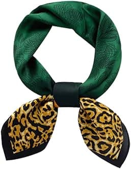 ANDANTINO 100% Real Mulberry Silk Scarf -21'' x 21''- Lightweight Neckerchief –Women Men Small Square Digital Printed Scarves