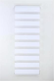 174cm x 165cm - White Curtians - Zebra/Vision Blinds - Double layer Fabric Roller shades - Day and Night Blind for Windows and Doors