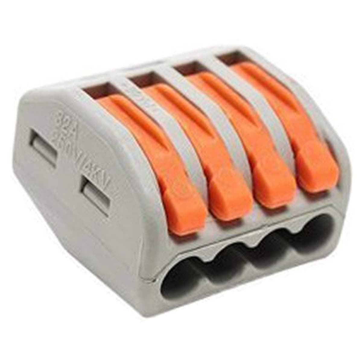 Wire Connectors Compact Lever Wire Connectors Fast Connection Terminal 28-12 AWG PCT-214 4 Conductor(50 Pack)