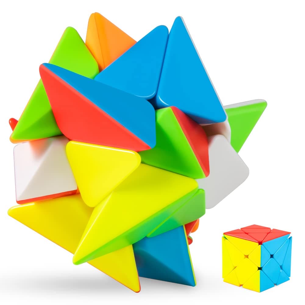 Magic Cube with Fast and Smooth Rotation, Special Shaped 3X3 Speed Cube with Unique Design, Puzzle Cube Game Brain Toy for Kids and Adults.